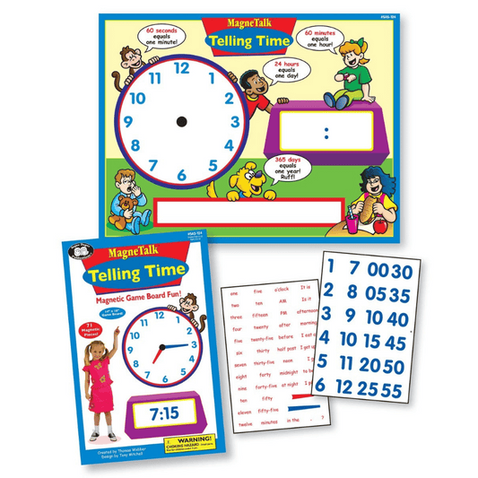 MagneTalk™ "Telling Time" board game set