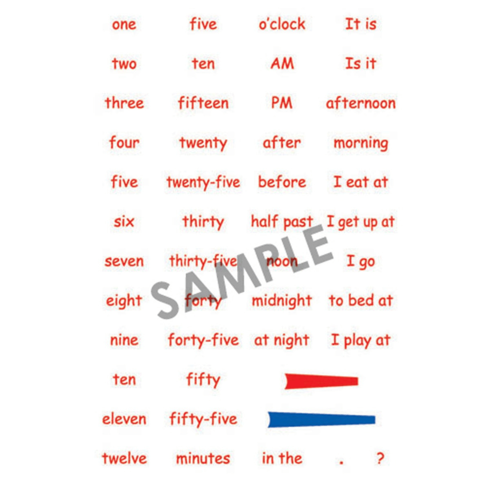 MagneTalk™ "Telling Time" magnetic number words