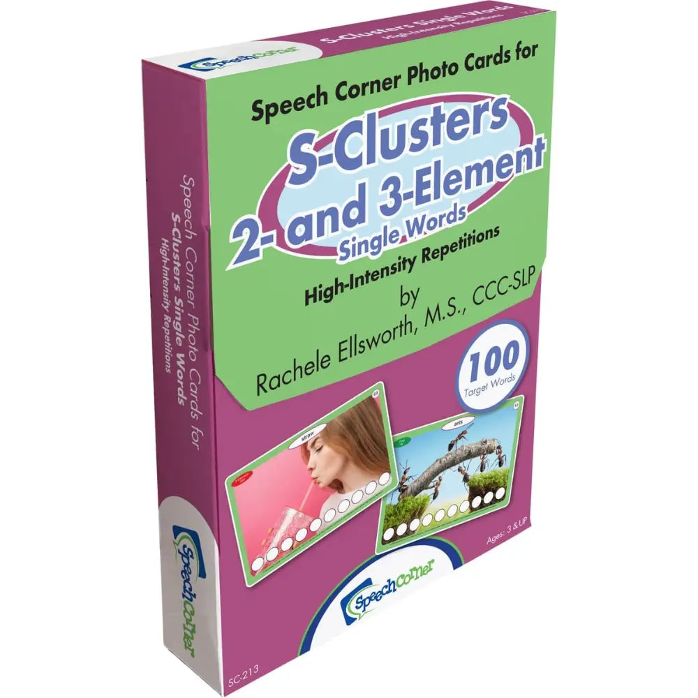 S-Clusters: 2- and 3-Element Single Words Photo Cards