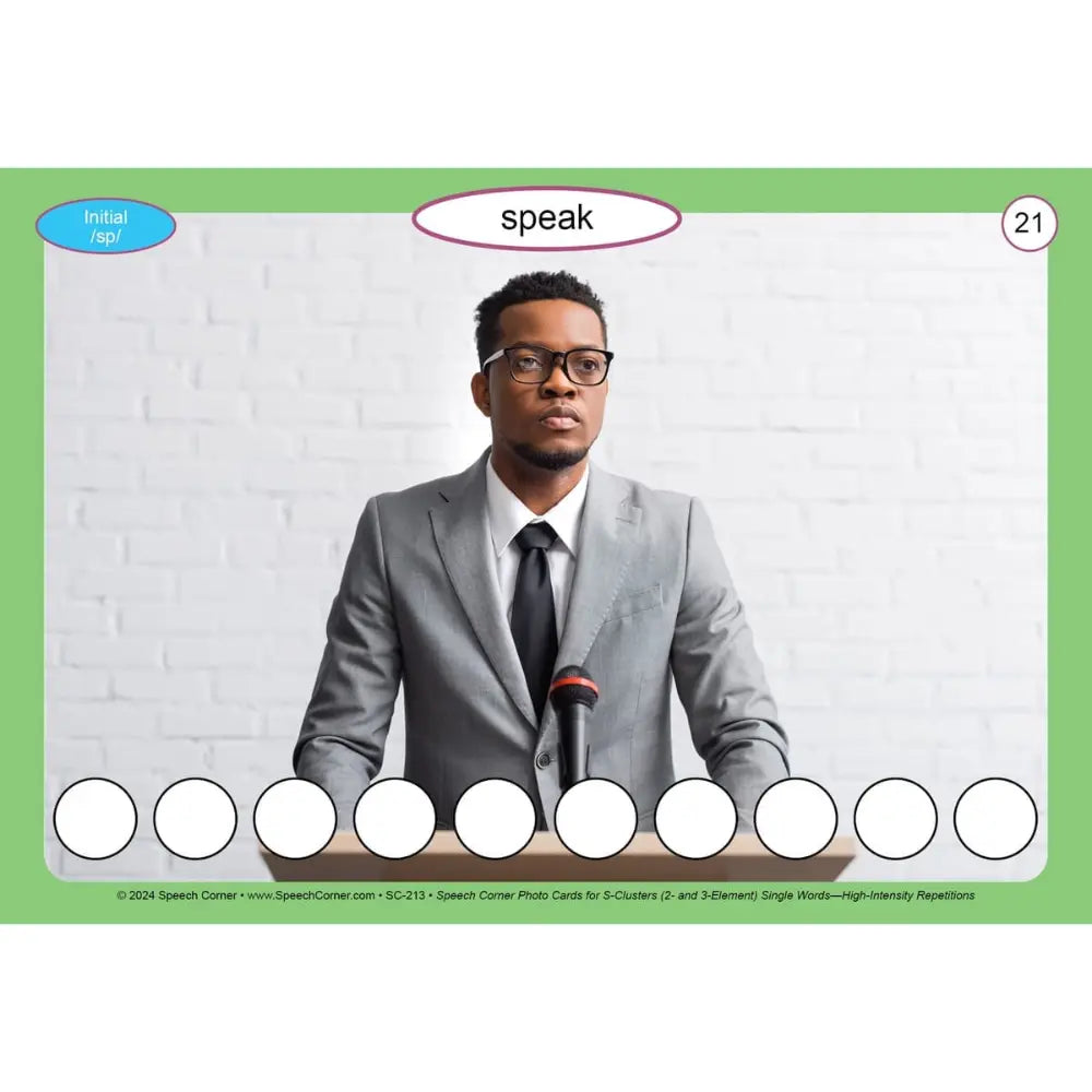 S-Clusters: 2- and 3-Element Single Words Photo Cards