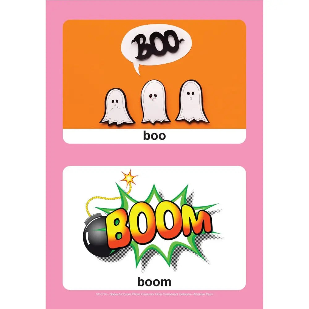 Final Consonant Deletion Photo Cards