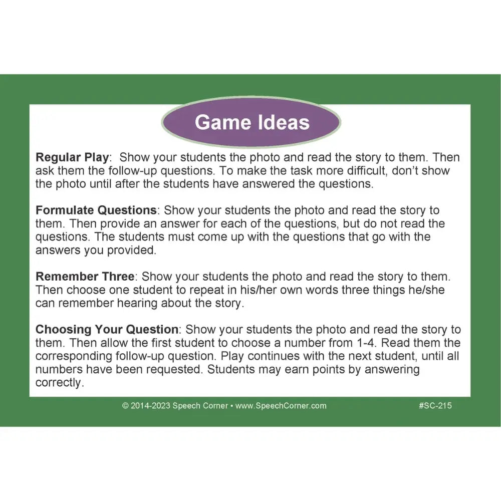 Inferences: Short Stories Photo Cards