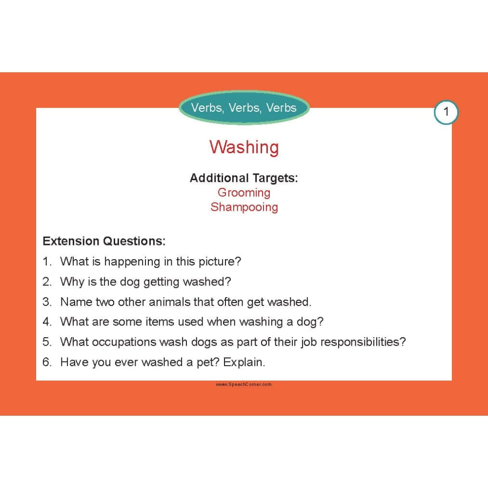 Verbs, Verbs, Verbs Photo Cards for SLPs – Rejuvenate Resources