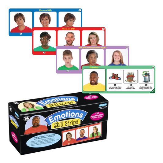 Emotions Skill Strips educational product with character illustrations on a white background