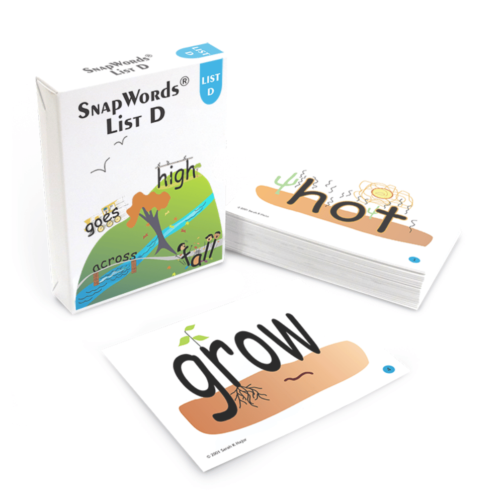 SnapWords® Teaching Cards List D