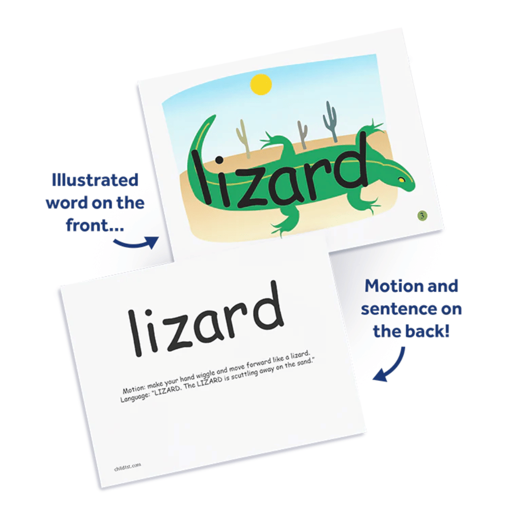 SnapWords® List Nouns 1 Teaching Card "Lizard"