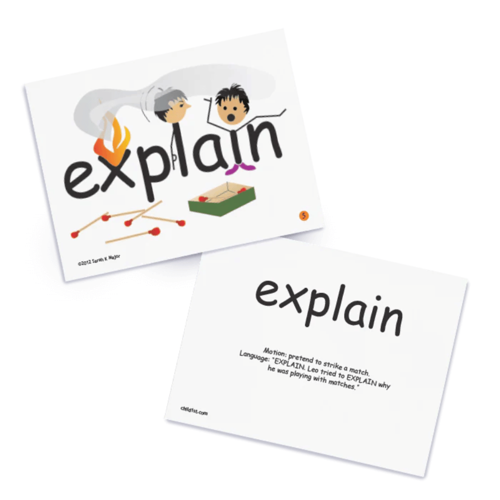 SnapWords® List Verbs Teaching Card "explain"