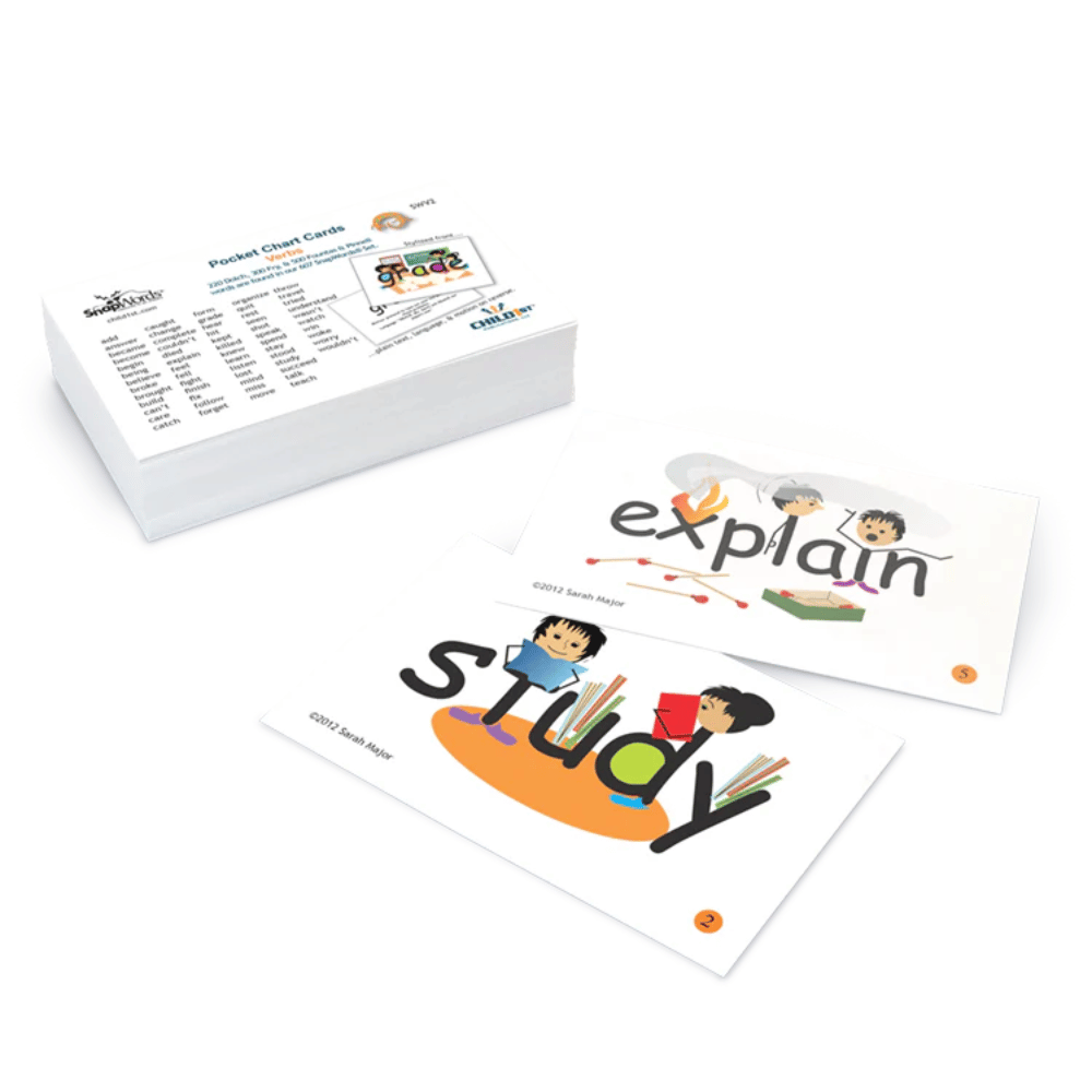 SnapWords® List Verbs Pocket Chart Cards