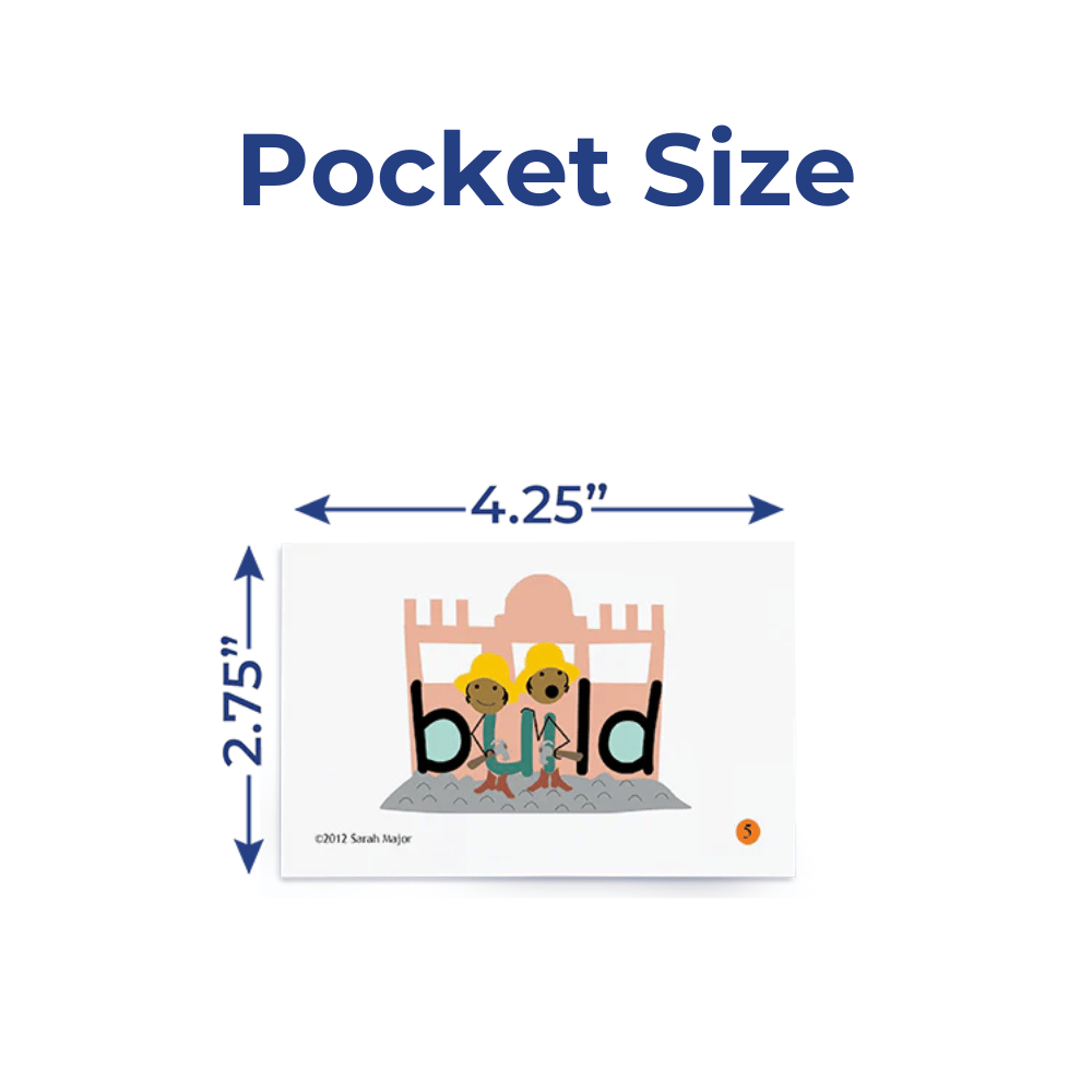SnapWords® List Verbs Pocket Chart Card Dimensions