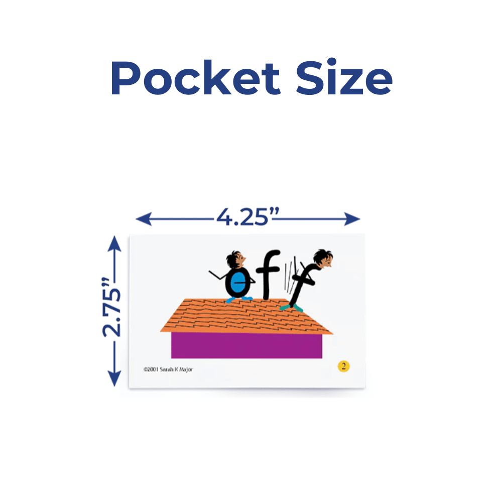 SnapWords® Pocket Chart Cards Dimensions