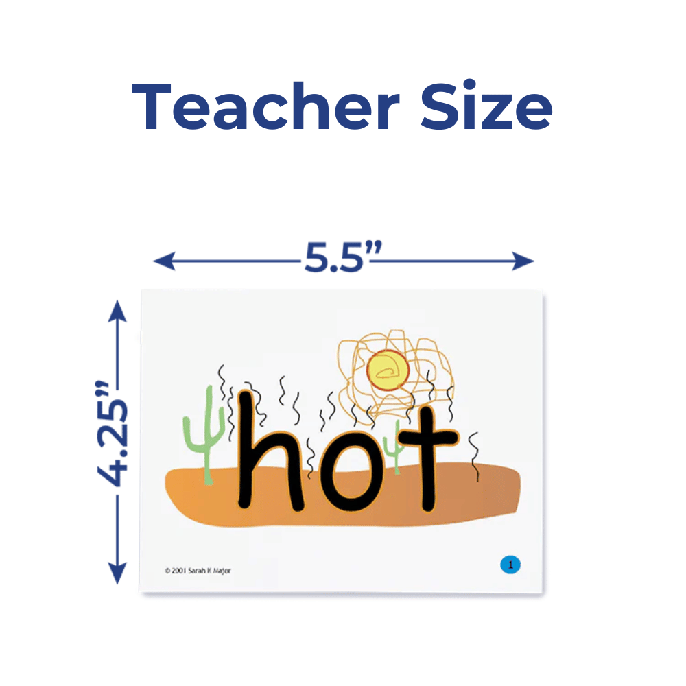 SnapWords® Teaching Cards Dimensions