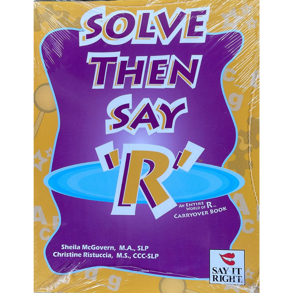 Solve Then Say "R" Workbook Front Cover