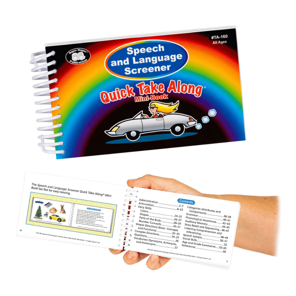 Speech and Language Screener Quick Take Along® Mini-Book