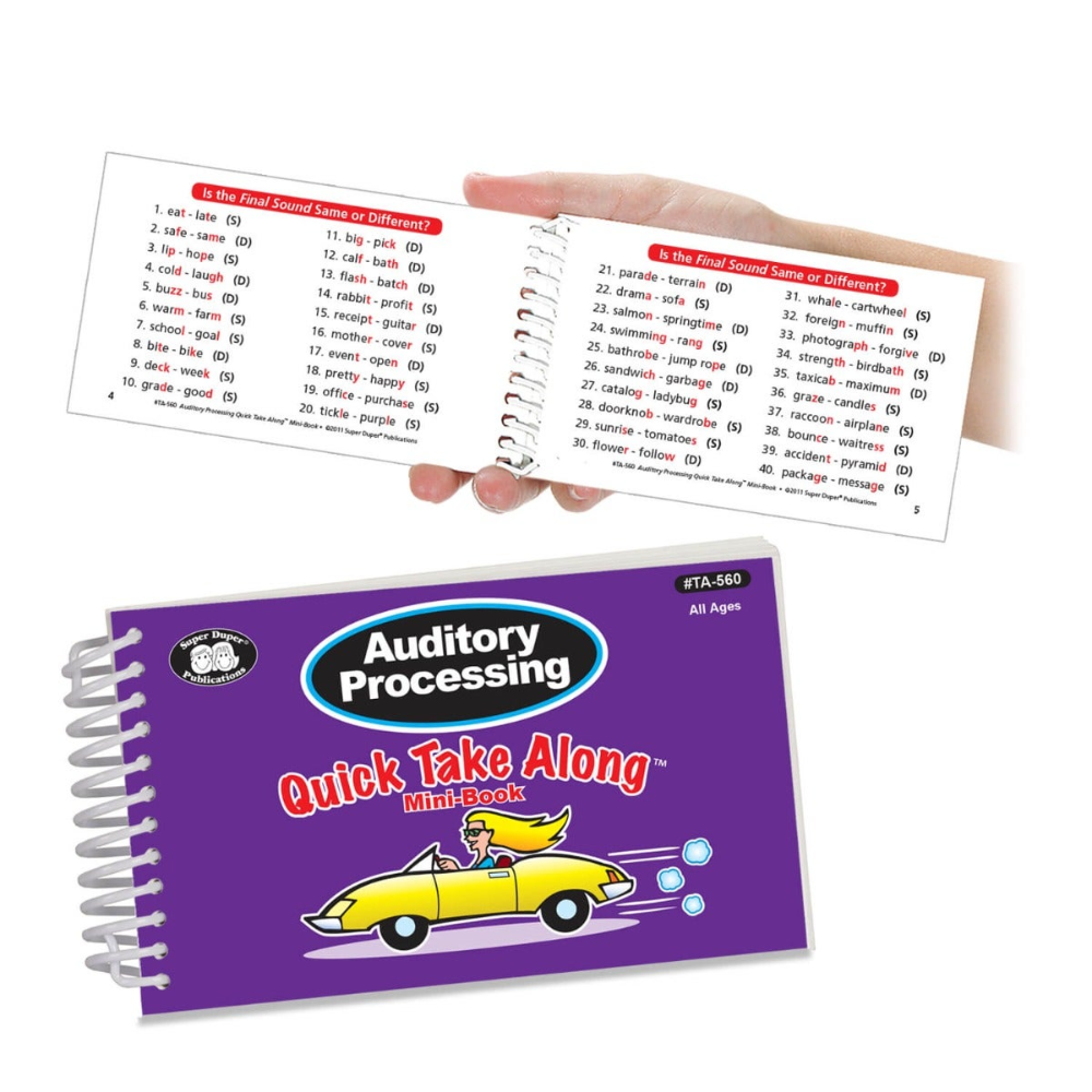 Auditory Processing Quick Take Along® Mini-Book
