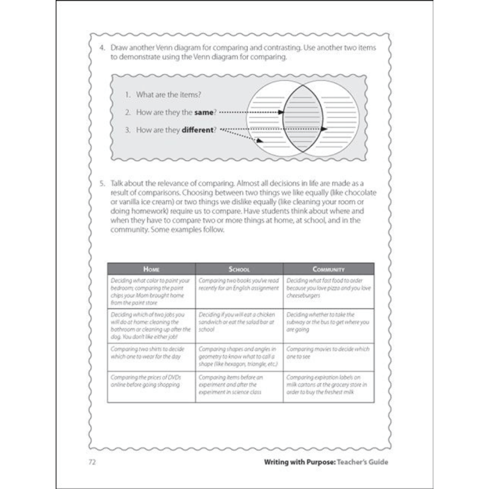 Comparative Writing Teacher's Guide