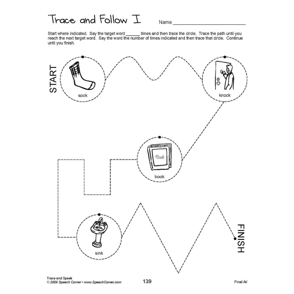 Trace and Speak Trace and Follow I Activity