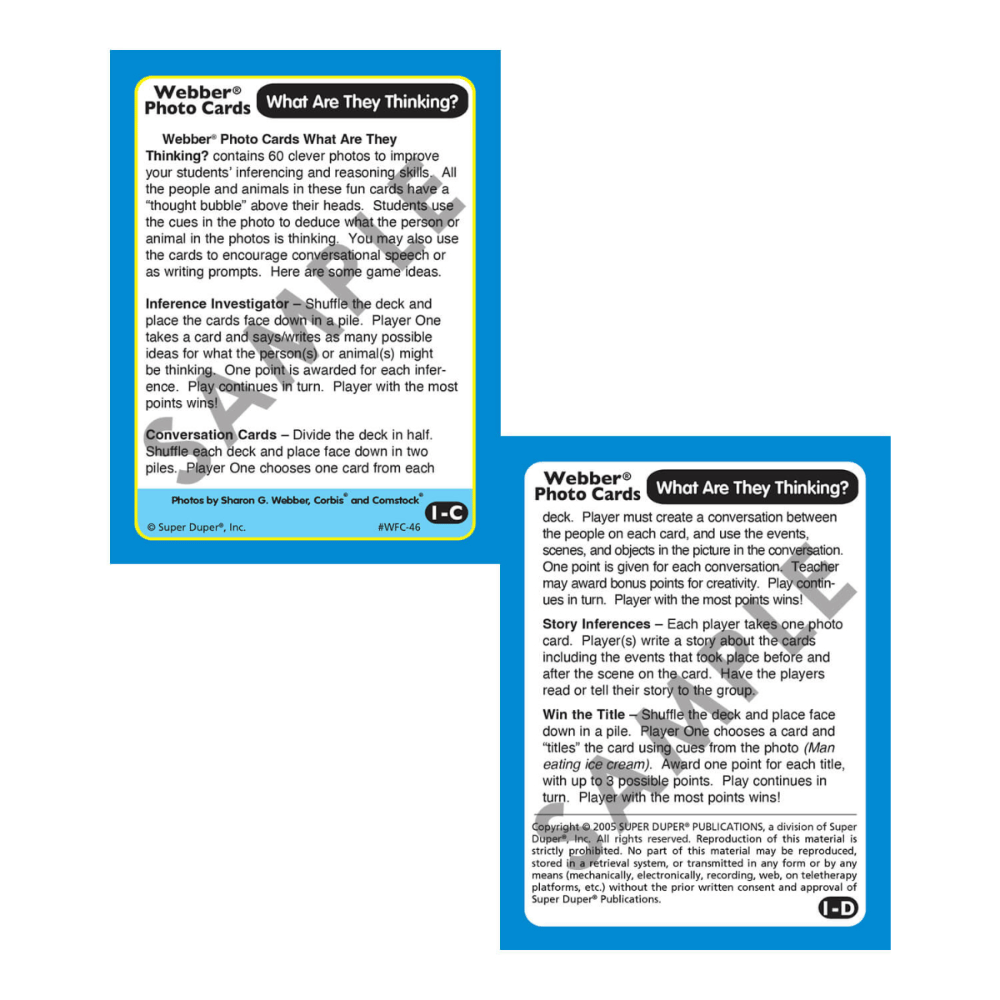 Webber® Photo Cards: What Are They Thinking?