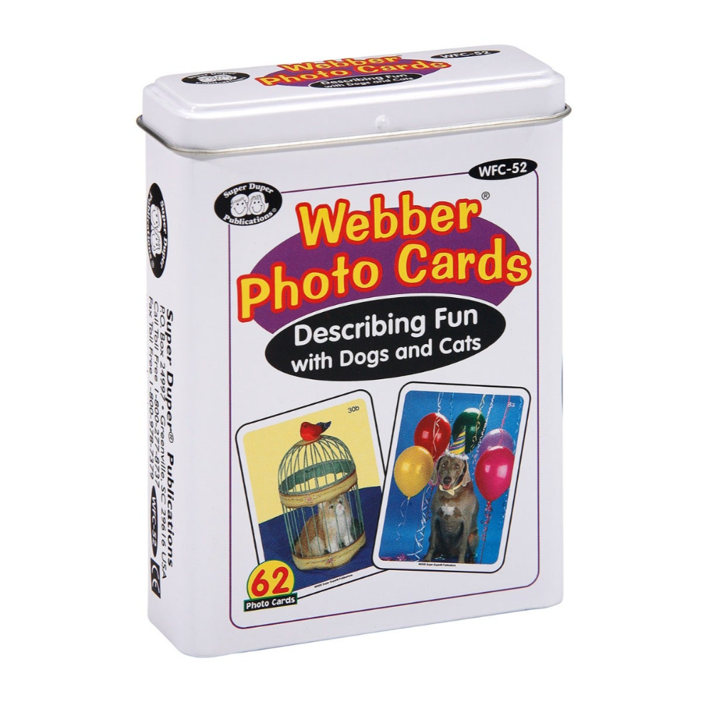 Webber Photo Cards packaging with images of dogs and cats on a white background
