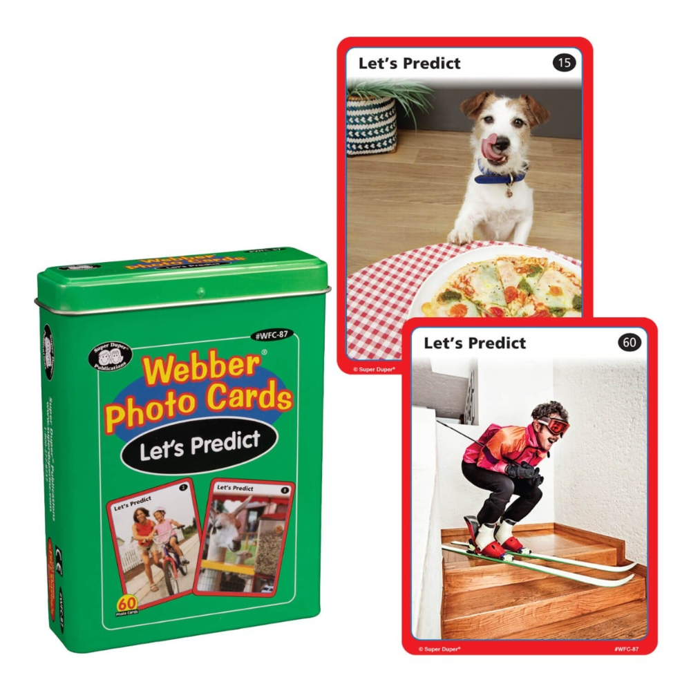 Webber Photo Cards packaging with two cards displayed showing a dog and a person on skis.
