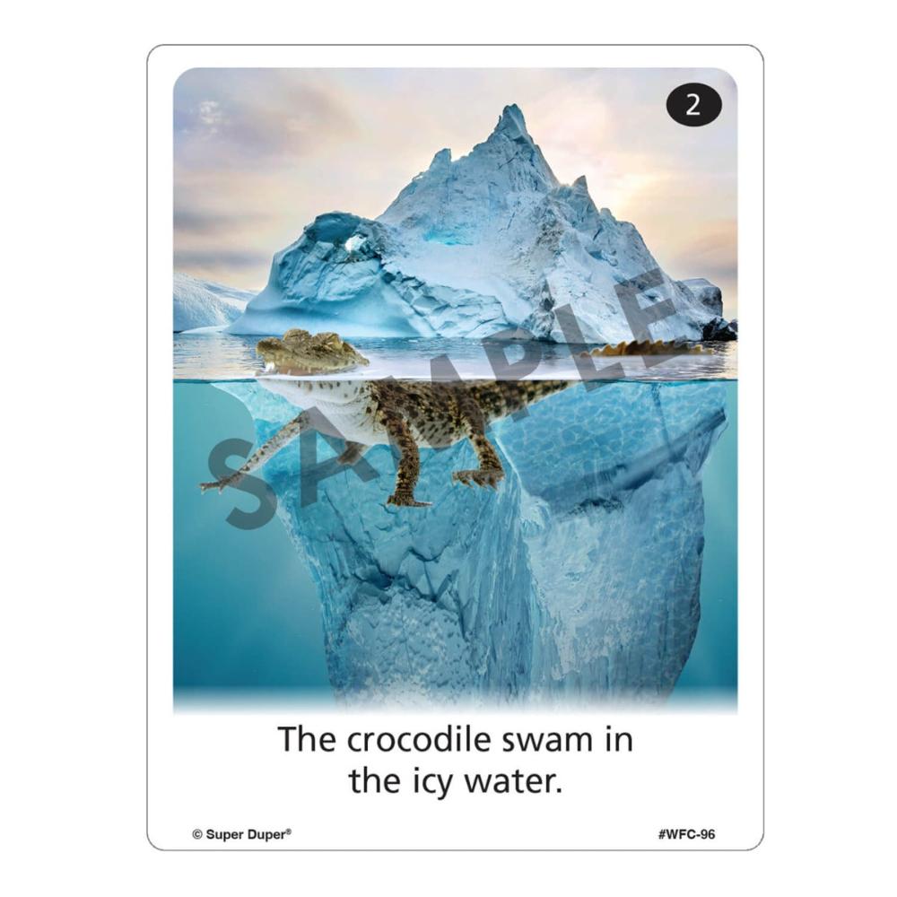 Webber® Photo Cards – Super Silly! Crocodile swimming in cold icy water