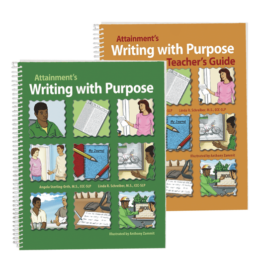 Writing with Purpose Curriculum Student Book and Teacher's Guide book covers