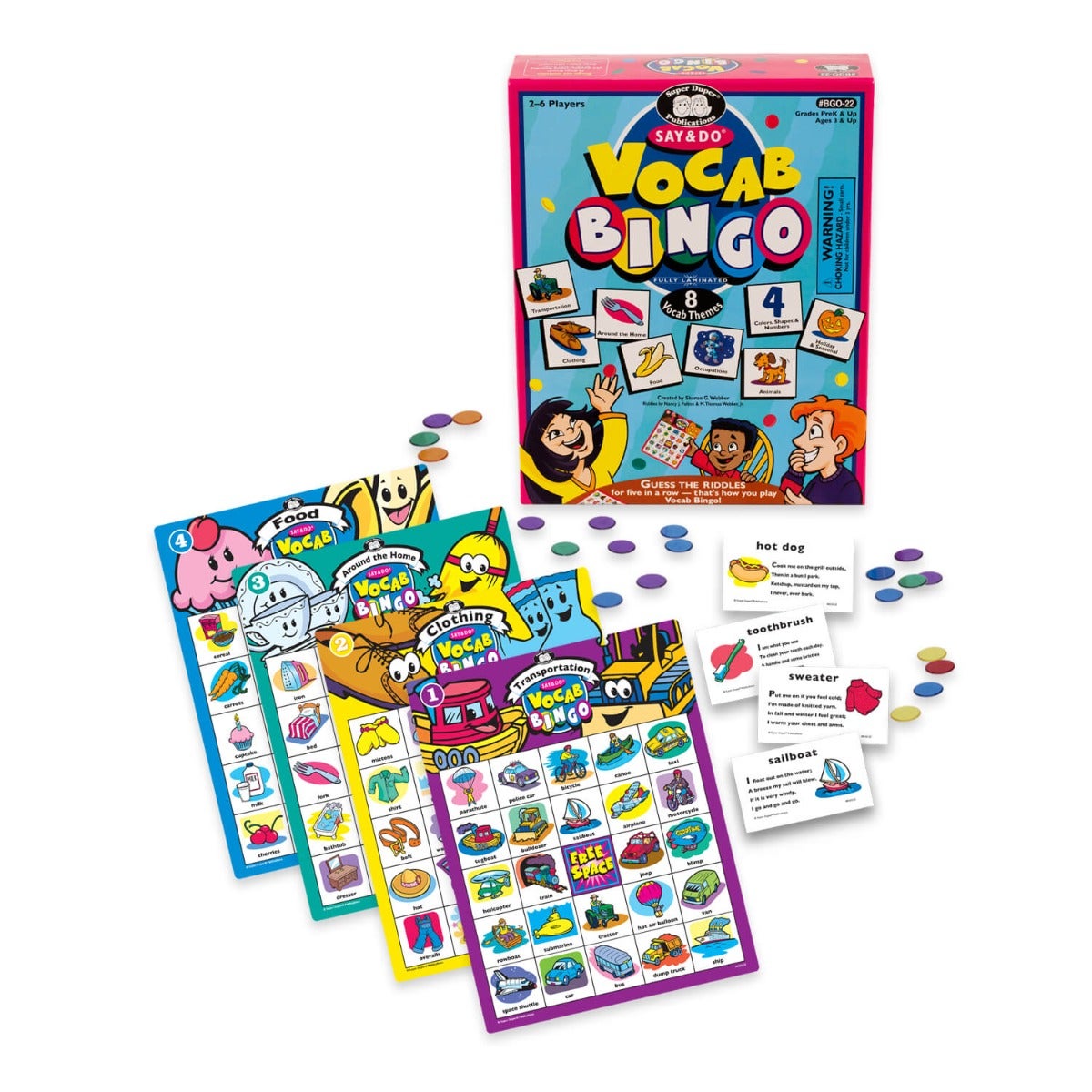 Say & Do® Vocab Bingo, vocabulary learning game for children and students