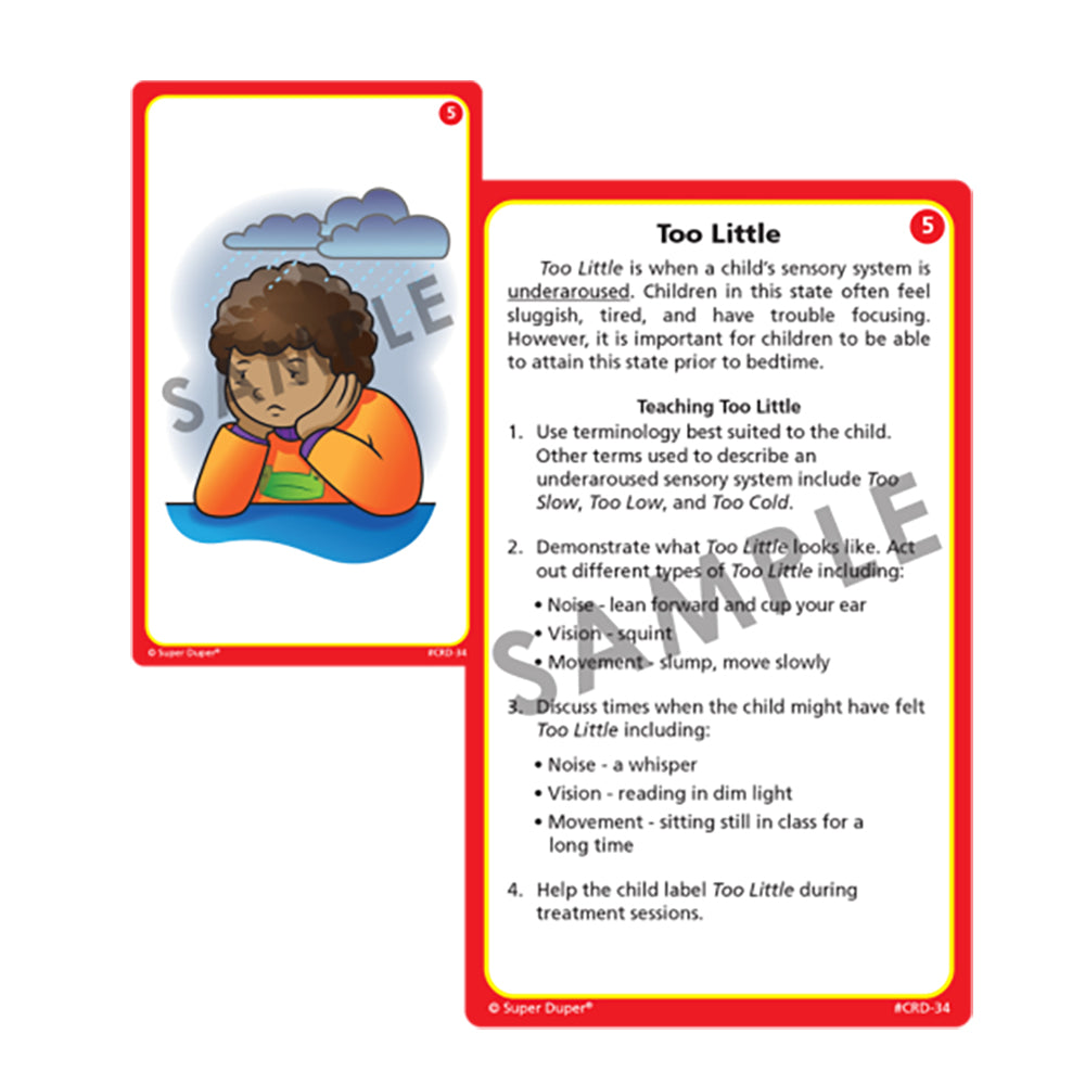Sensory Diet Cards (Second Edition), Too Little card sample