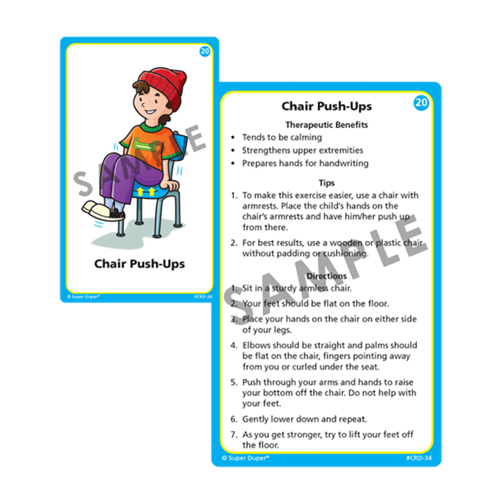 Sensory Diet Cards (Second Edition), Chair Push-Ups