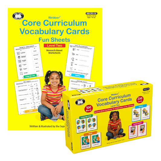 Webber® Core Curriculum Vocabulary Cards and Fun Sheets (Level 2), Super Duper, Canada