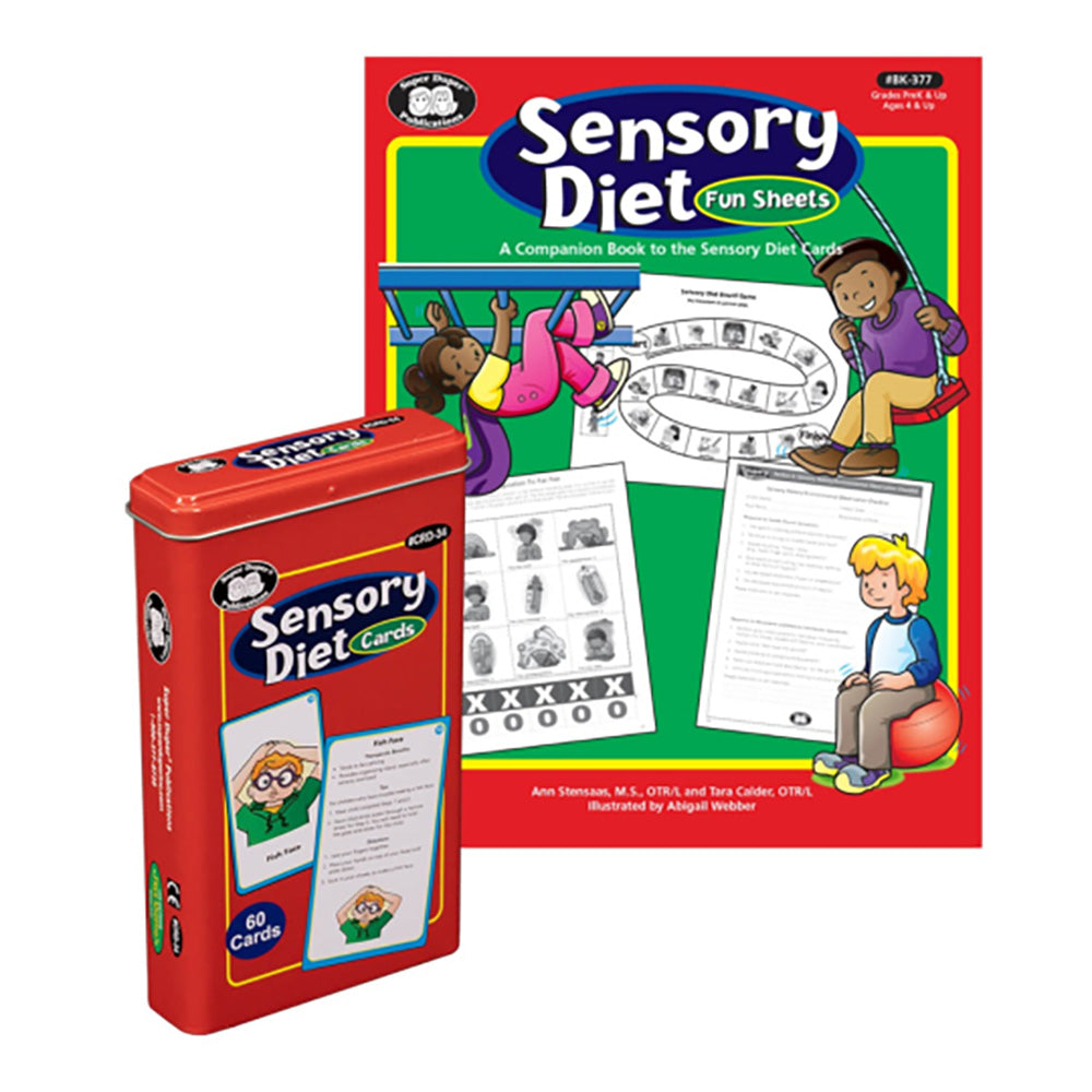 Sensory Diet Cards and Fun Sheets Combo (Second Edition), educational materials to help children with sensory processing and modulation