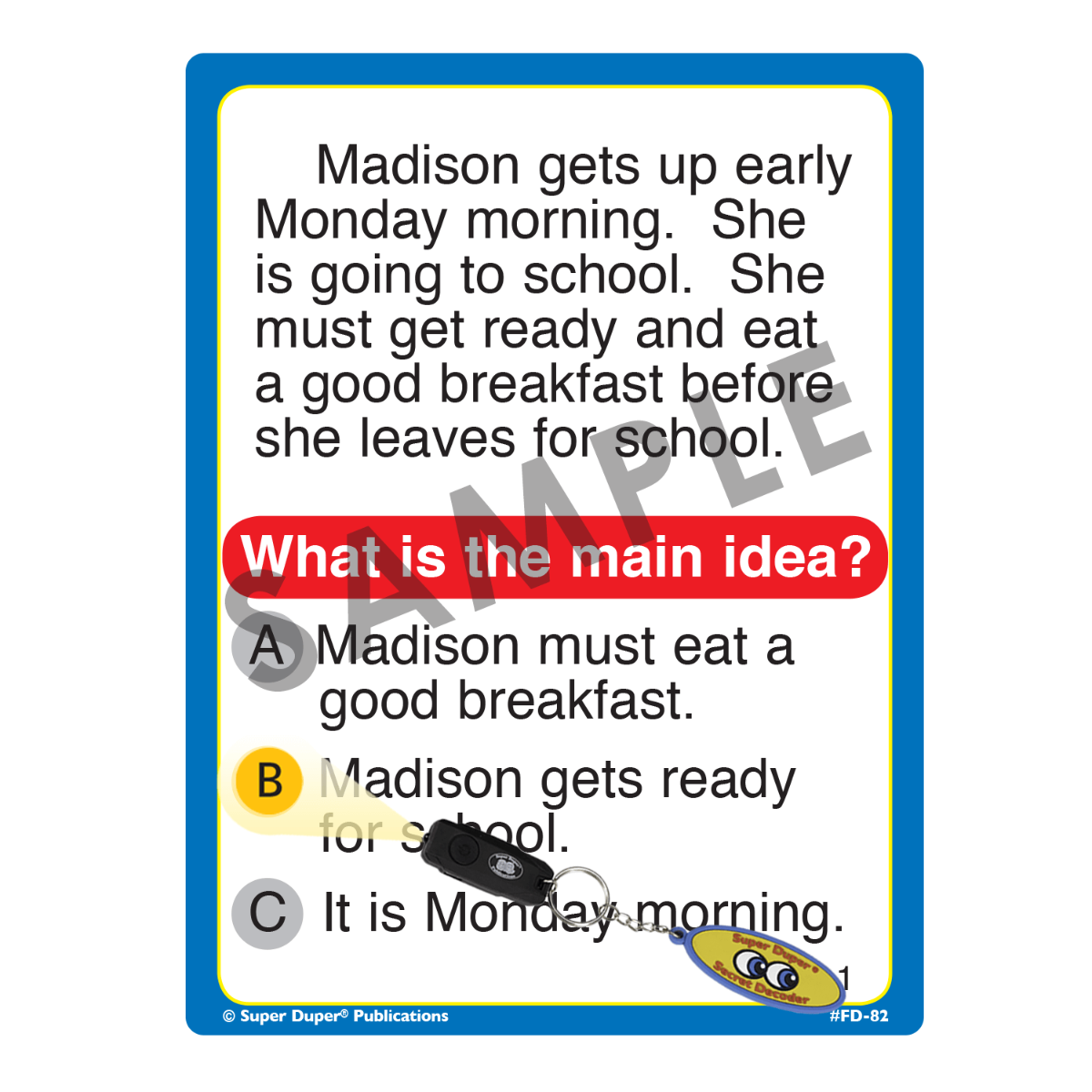 What Is the Main Idea? Super Fun Deck® with Secret Decoder
