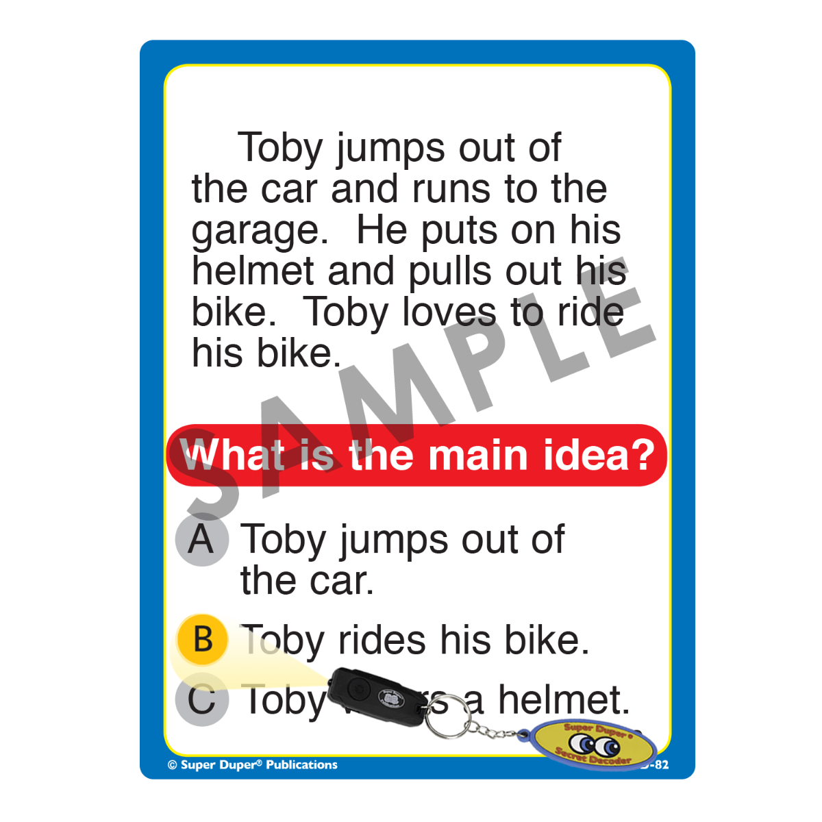 What Is the Main Idea? Super Fun Deck® with Secret Decoder