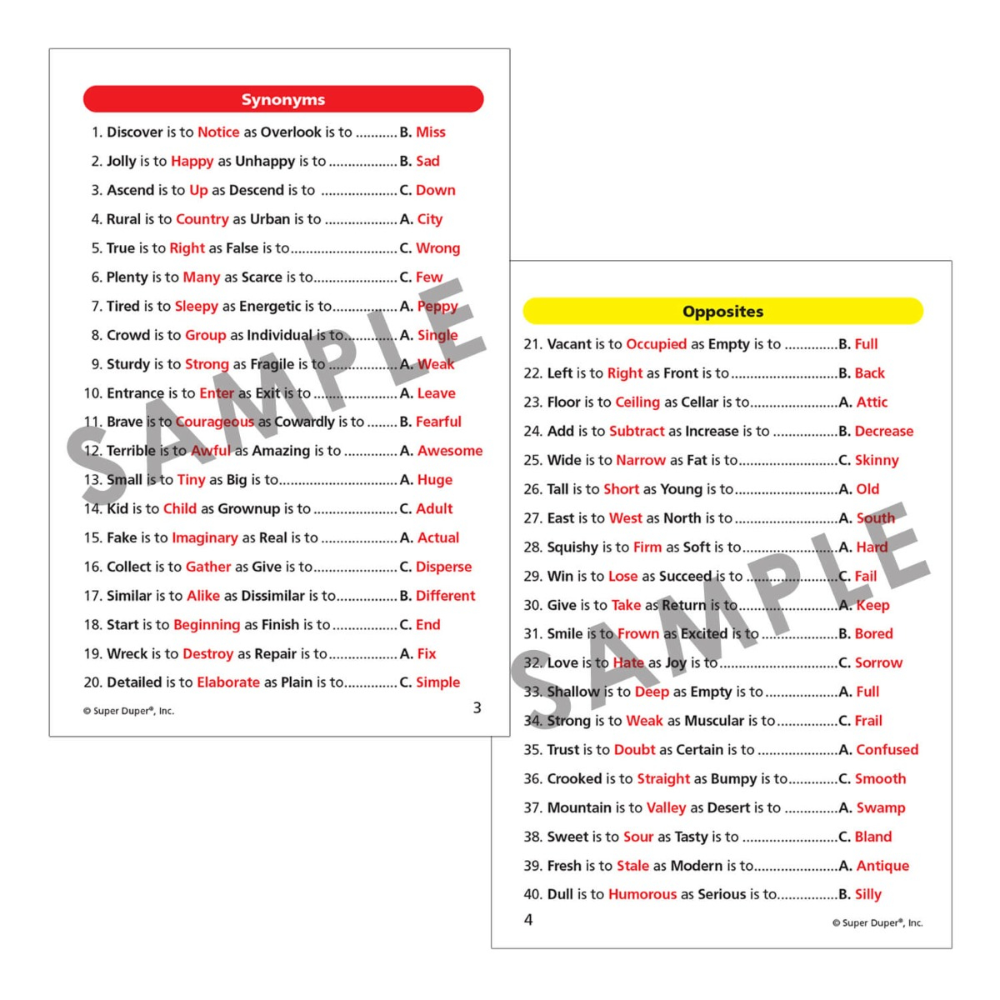 Focus on 300 Analogies Secret Decoder Fun Deck®