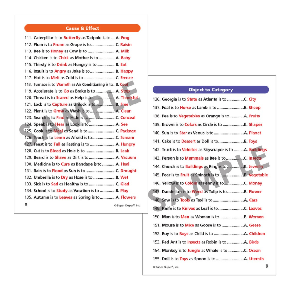 Focus on 300 Analogies Secret Decoder Fun Deck®