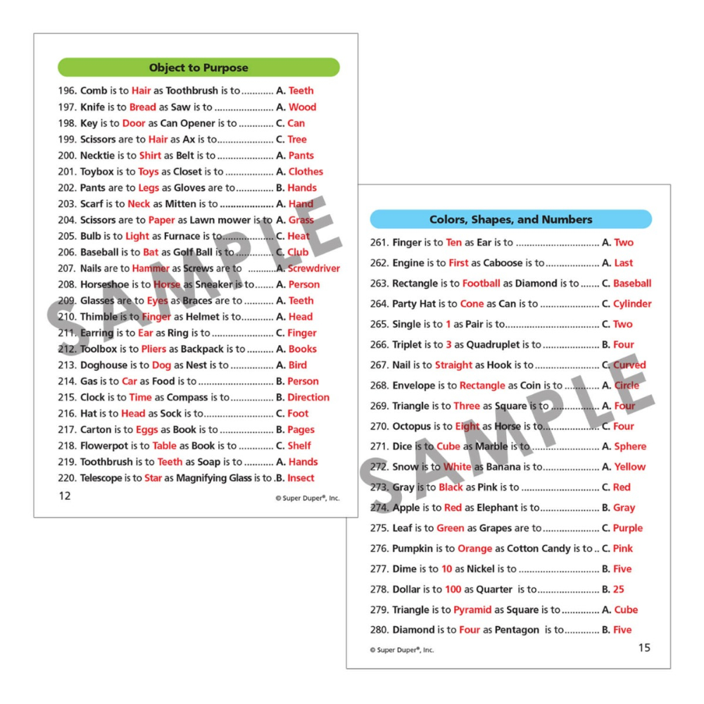 Focus on 300 Analogies Secret Decoder Fun Deck®