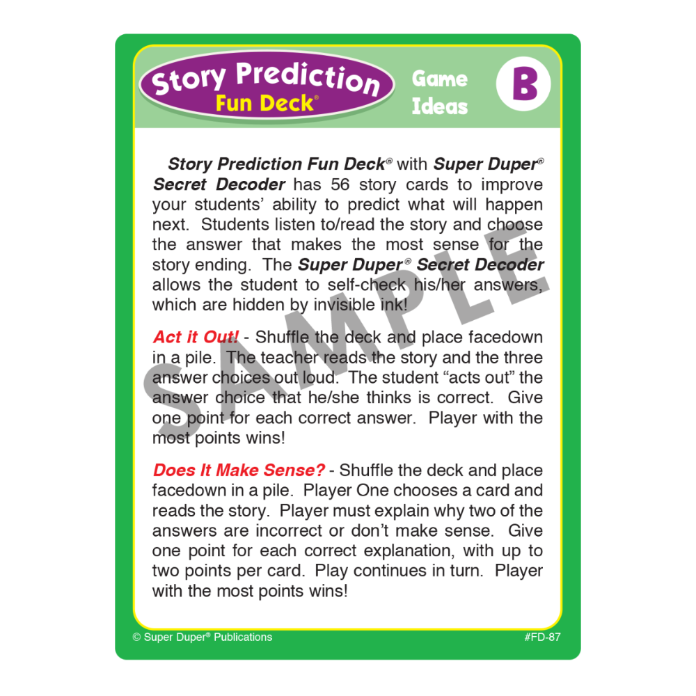 Story Prediction Fun Deck®