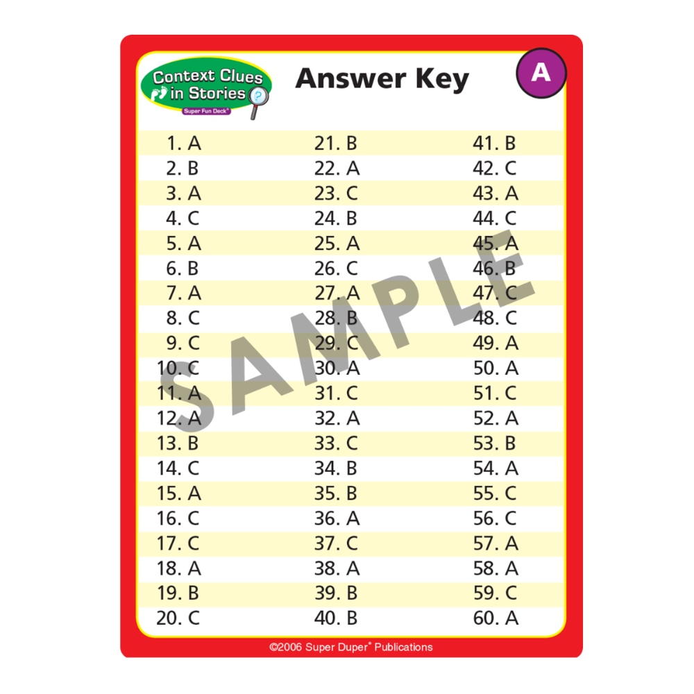 Context Clues in Stories Super Fun Deck® with Secret Decoder
