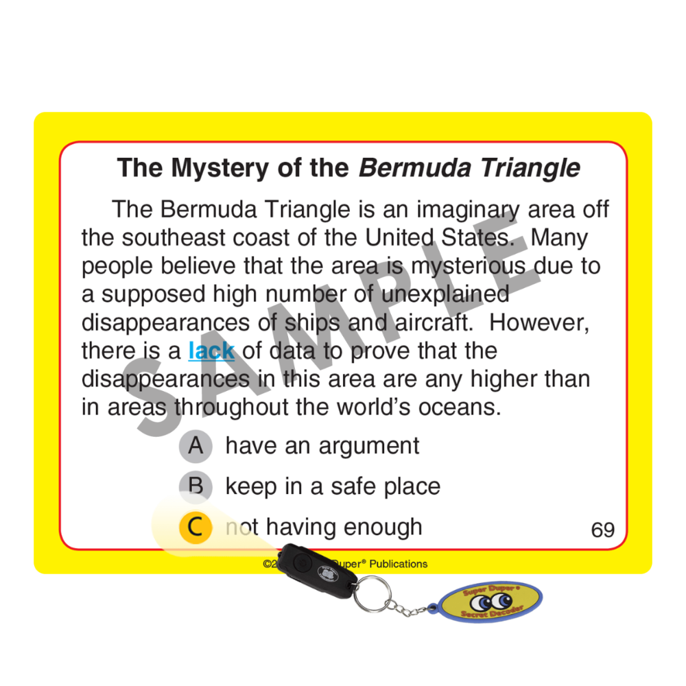 Context Clues in Stories Super Fun Deck® with Secret Decoder
