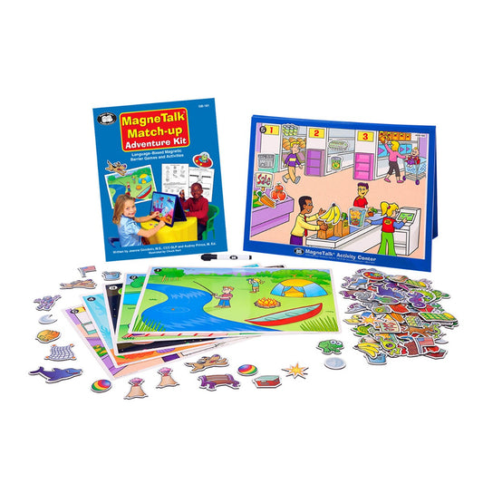 Super Duper MagneTalk Match-Up Adventure Kit barrier game for children learning listening and language development skills