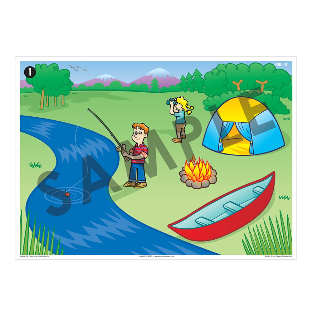 Super Duper MagneTalk Match-Up Adventure Kit barrier game camping game board