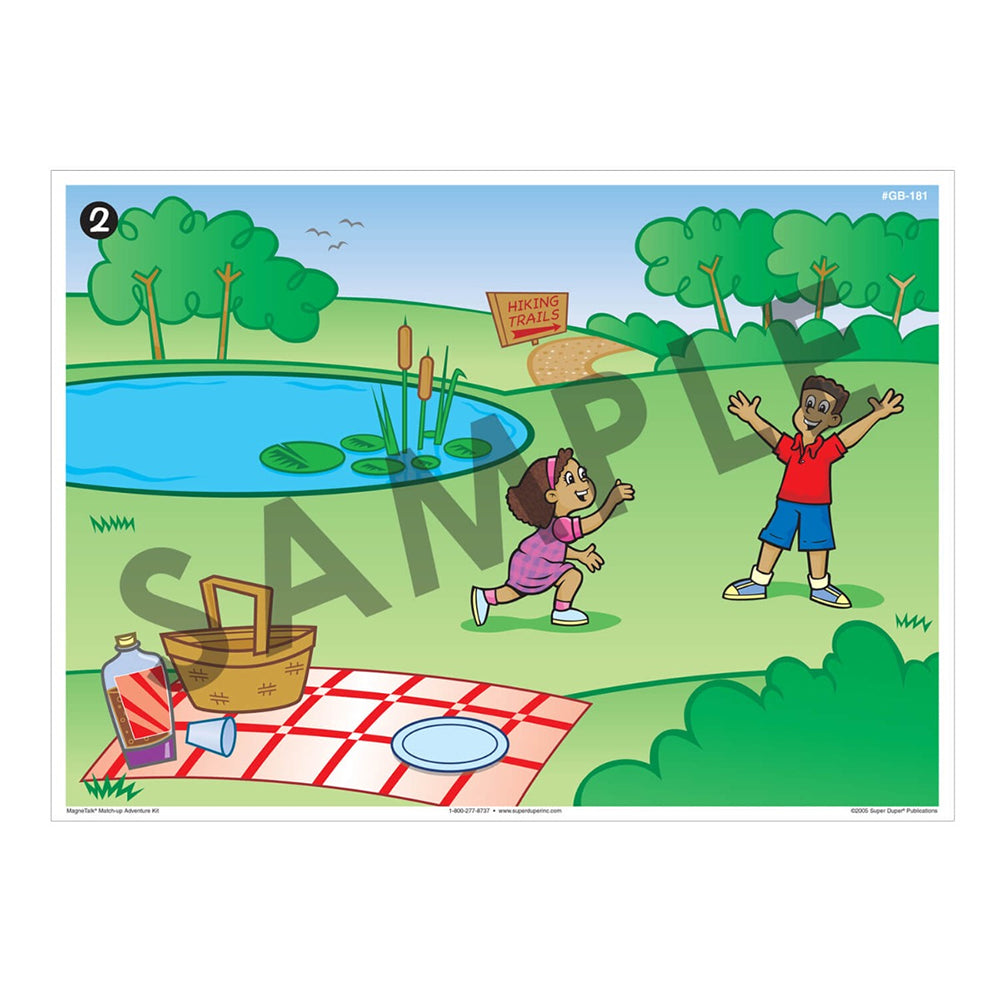 Super Duper MagneTalk Match-Up Adventure Kit barrier game picnic game board