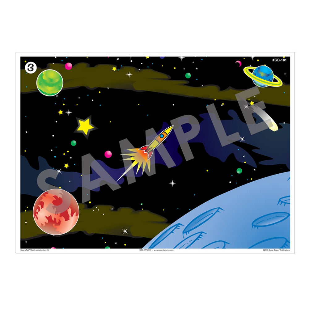 Super Duper MagneTalk Match-Up Adventure Kit barrier game galaxy game board