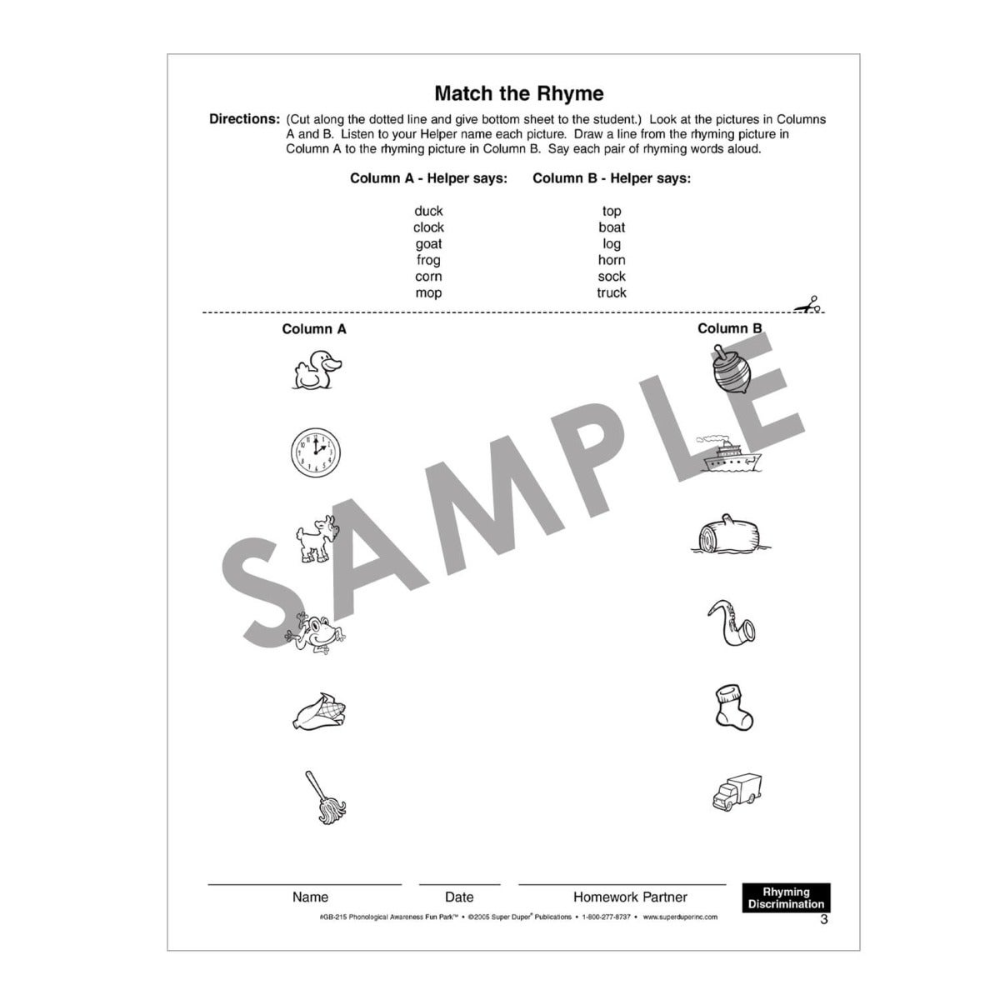 Phonological Awareness Fun Park® Board Game