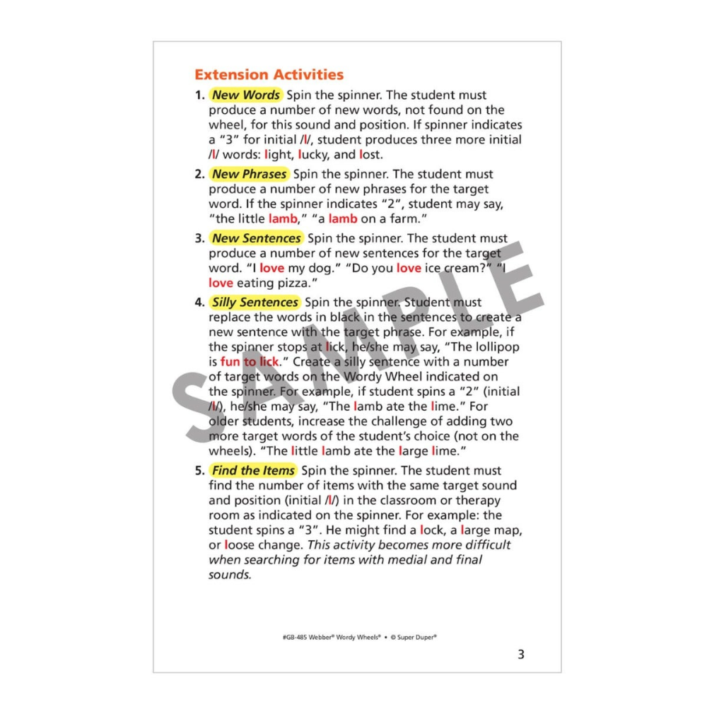 Webber Wordy Wheels Add-On Sets