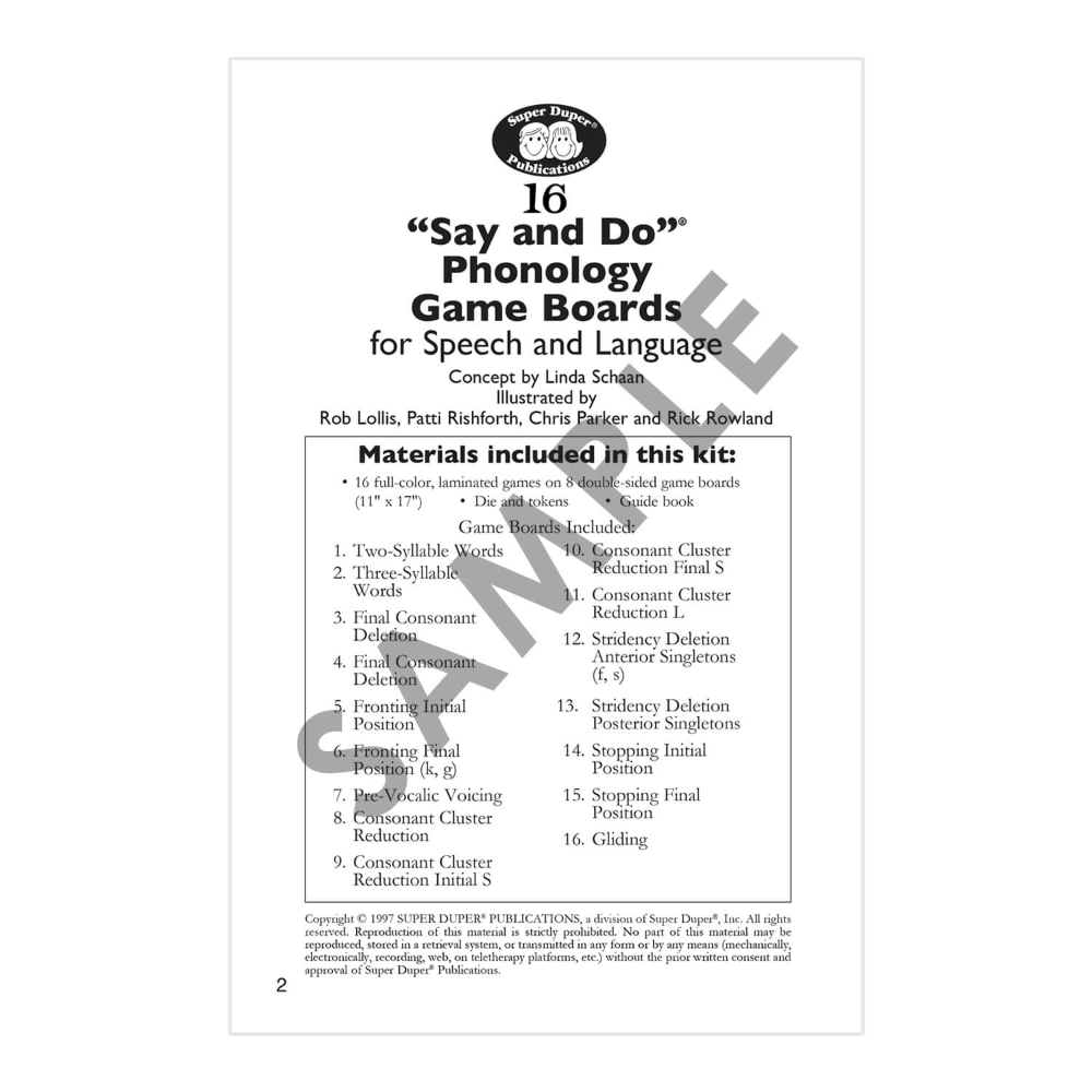 Say & Do® Phonology Games