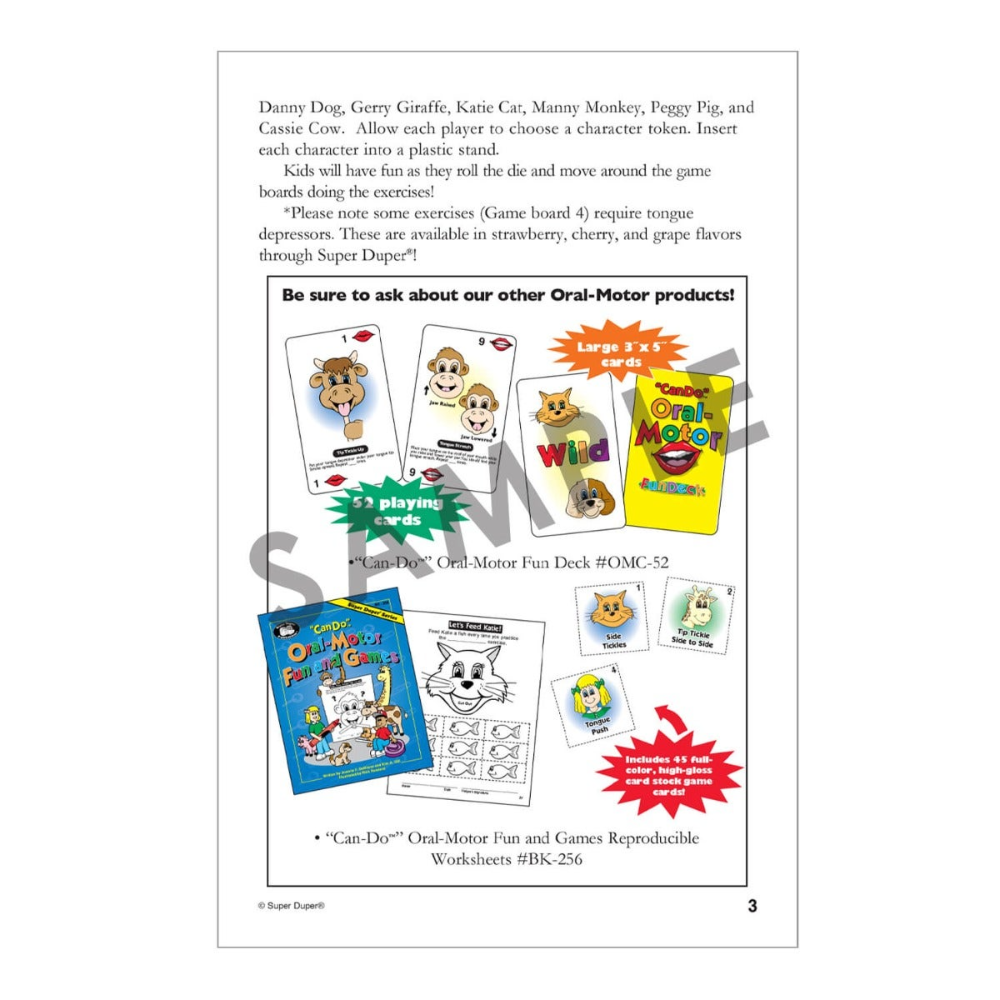 "Can Do"® Oral-Motor Game Boards
