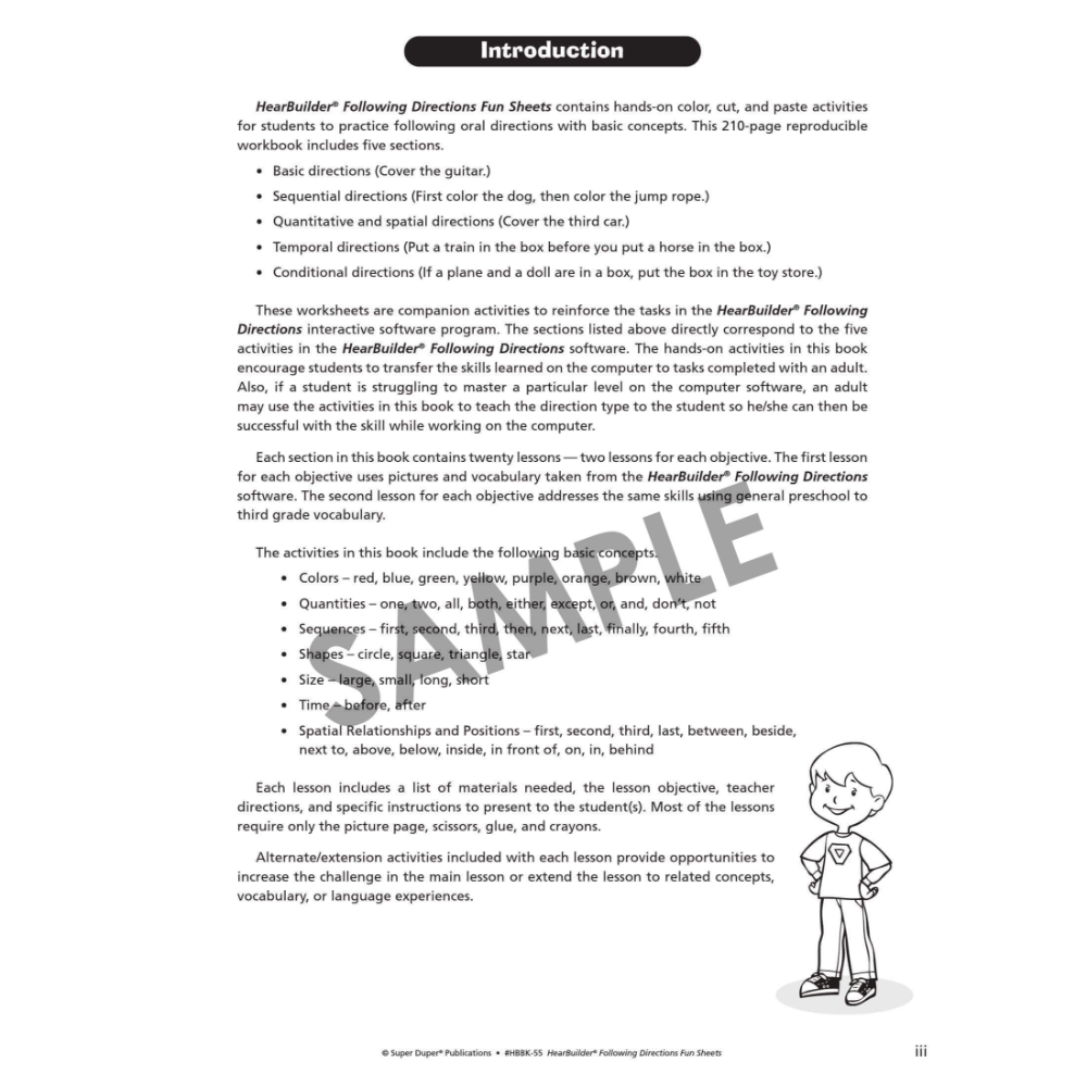 Webber HearBuilder® Following Directions Fun Sheets