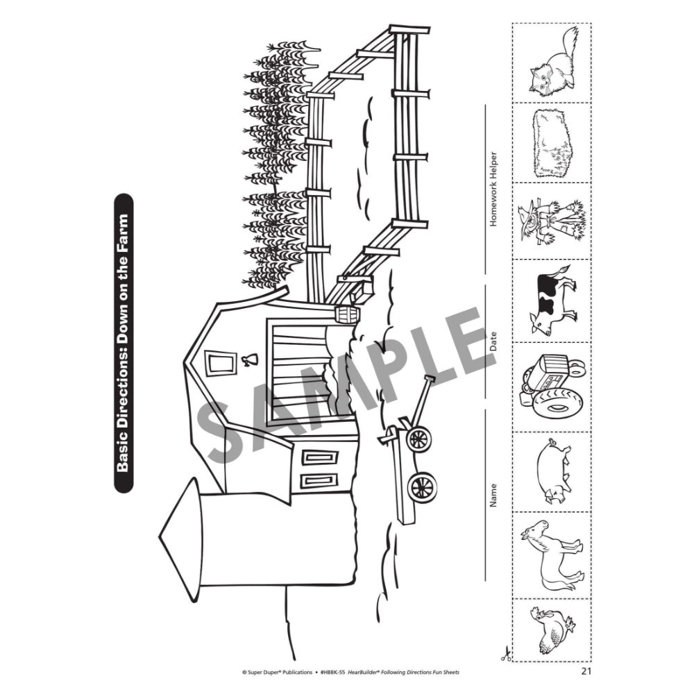 Webber HearBuilder® Following Directions Fun Sheets