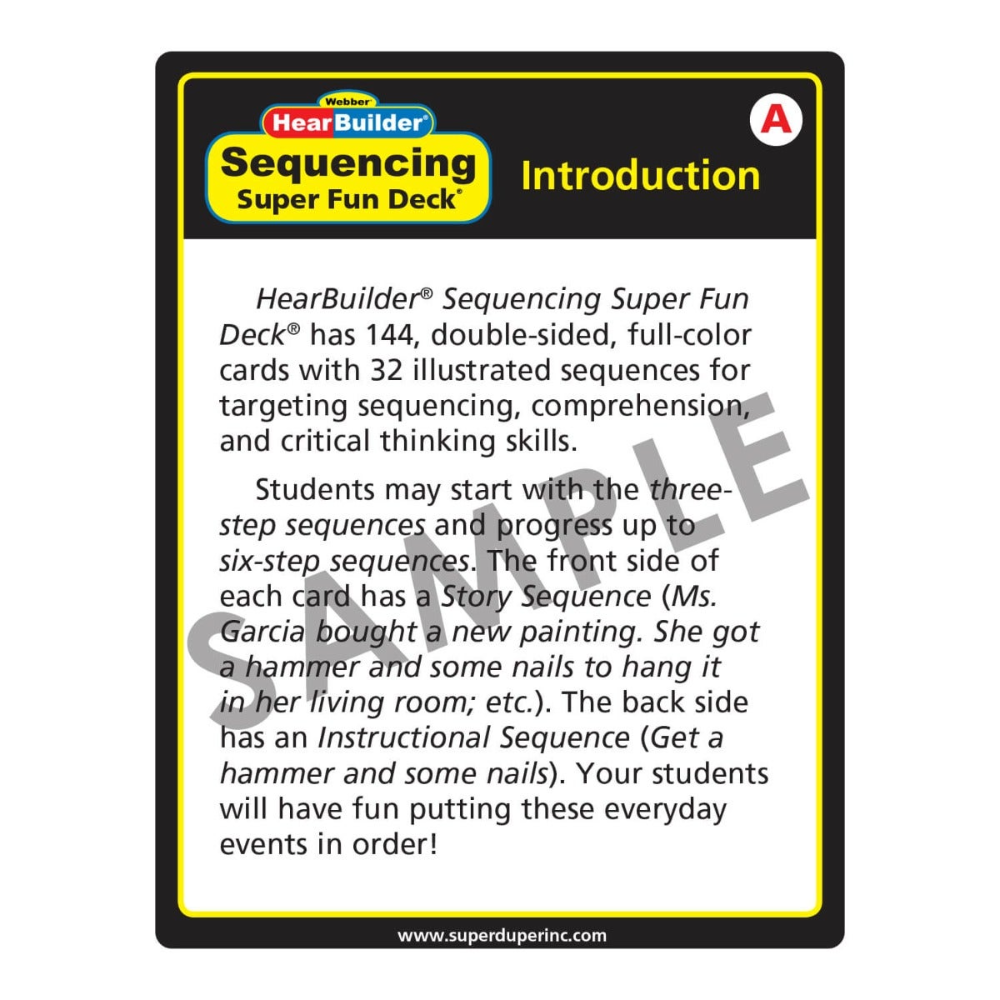HearBuilder® Sequencing Super Fun Deck®