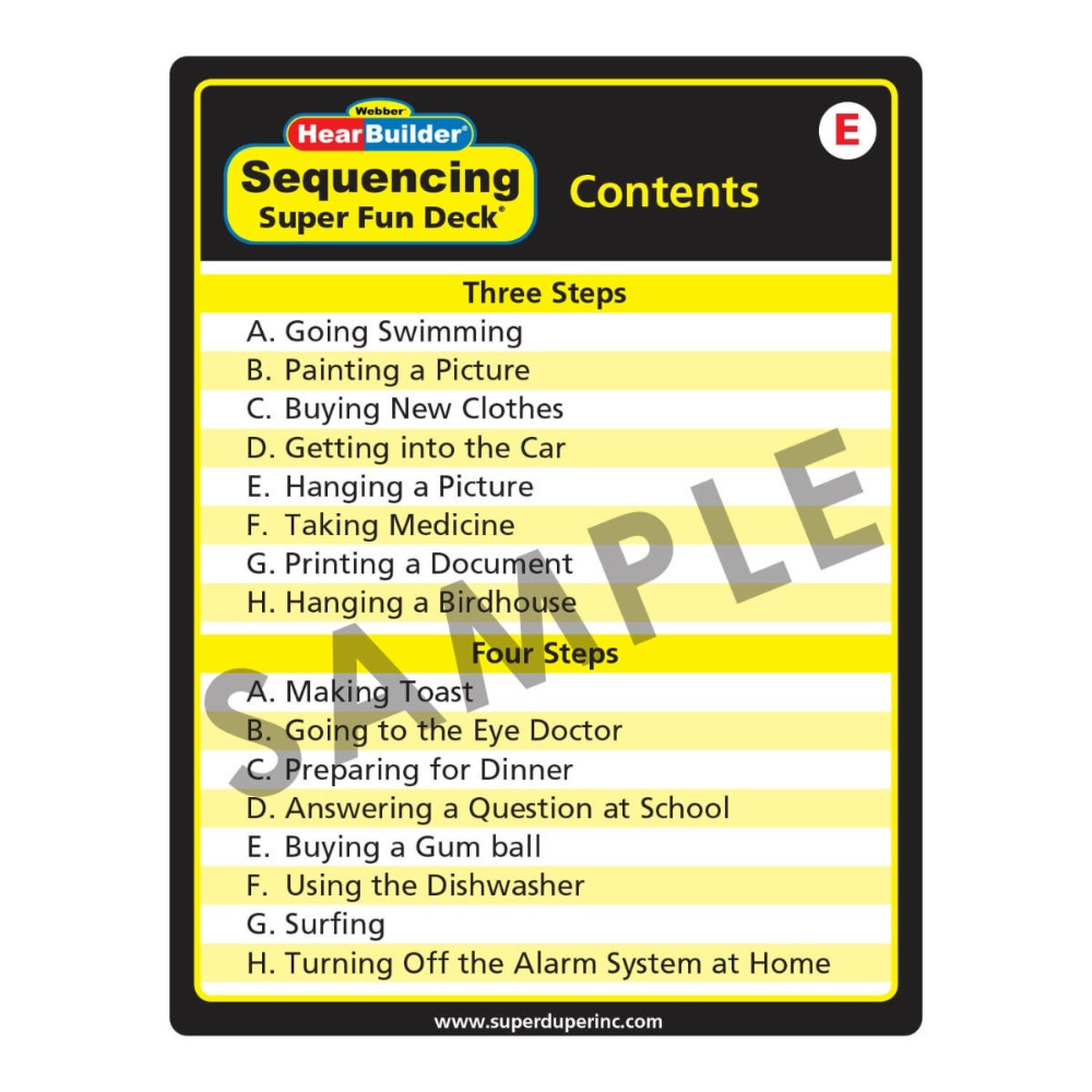 HearBuilder® Sequencing Super Fun Deck®